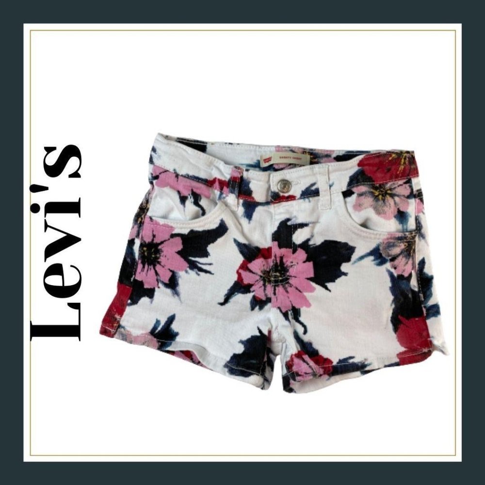 Levi's Shorty Short Floral Design Girls 10 R